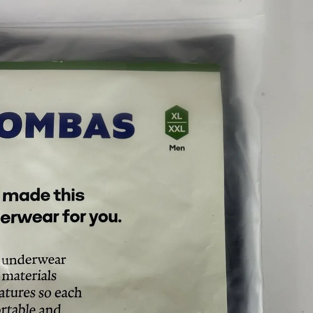 Bombas Men's Tagless Cotton Jersey Boxer Briefs Black Solid 3-Pack XL-XXL